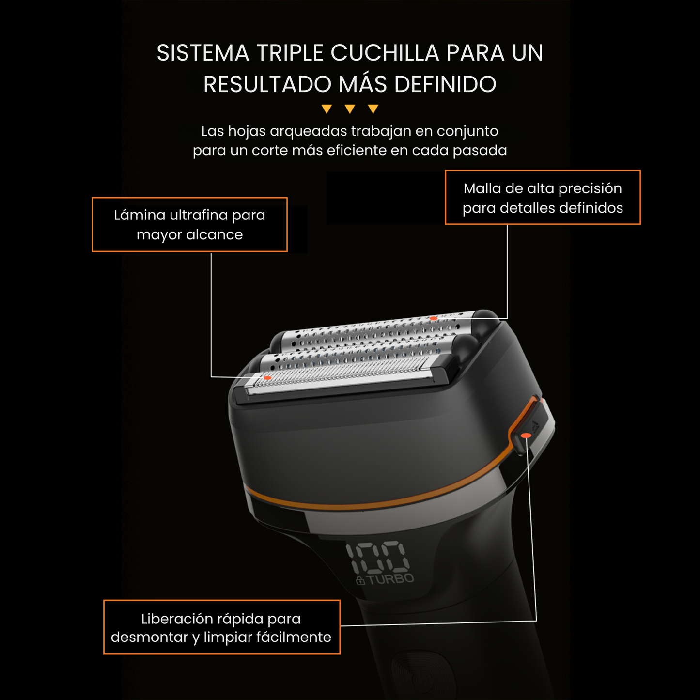 Afeitadora eléctrica de triple lámina LILIPRO S3