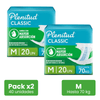 Pack 02 Pañales Plenitud Classic Talla M