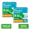 Pack 02 Pañales Plenitud Classic Talla G-XG