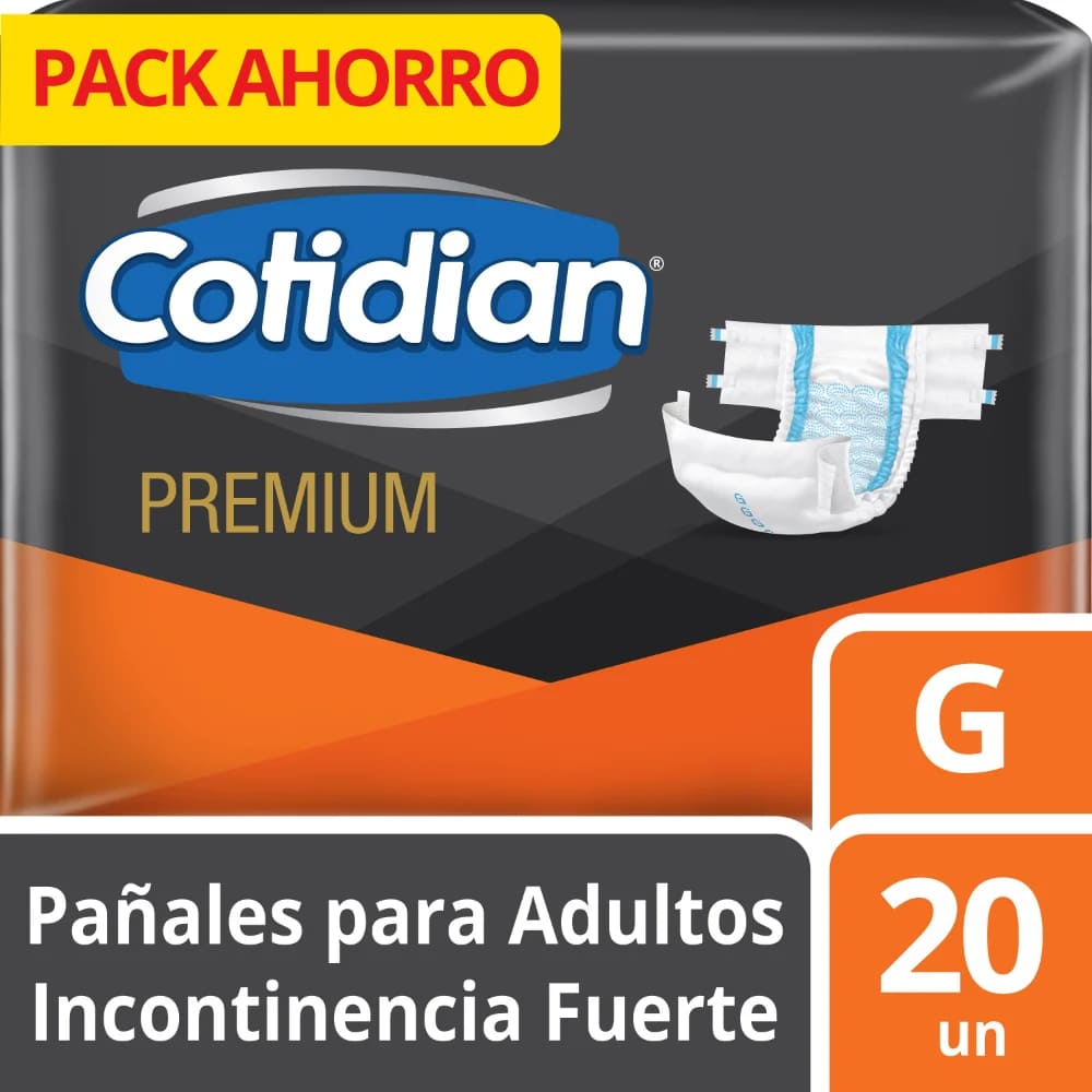Pañal Adulto Cotidian Premium Talla G x 20 un