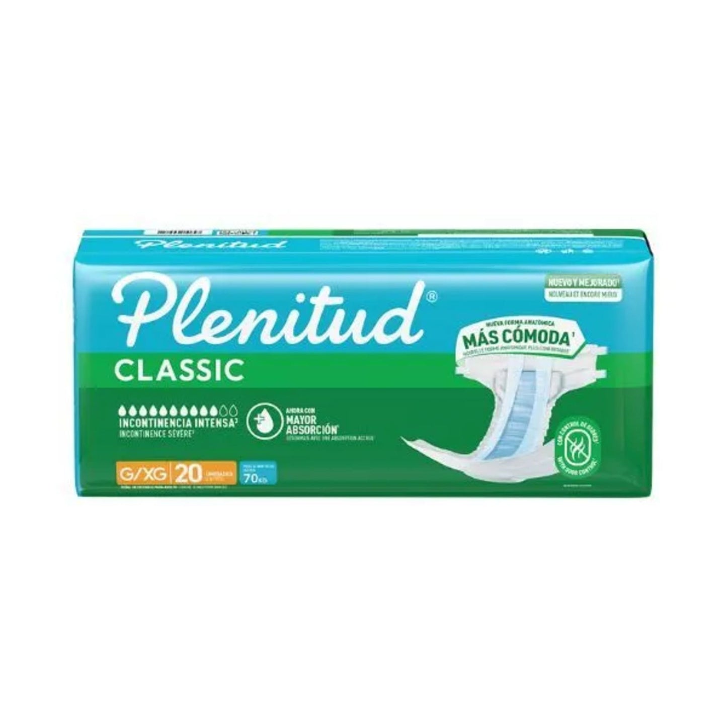 Pañal Adulto Plenitud Classic Talla G/XG x 20 un