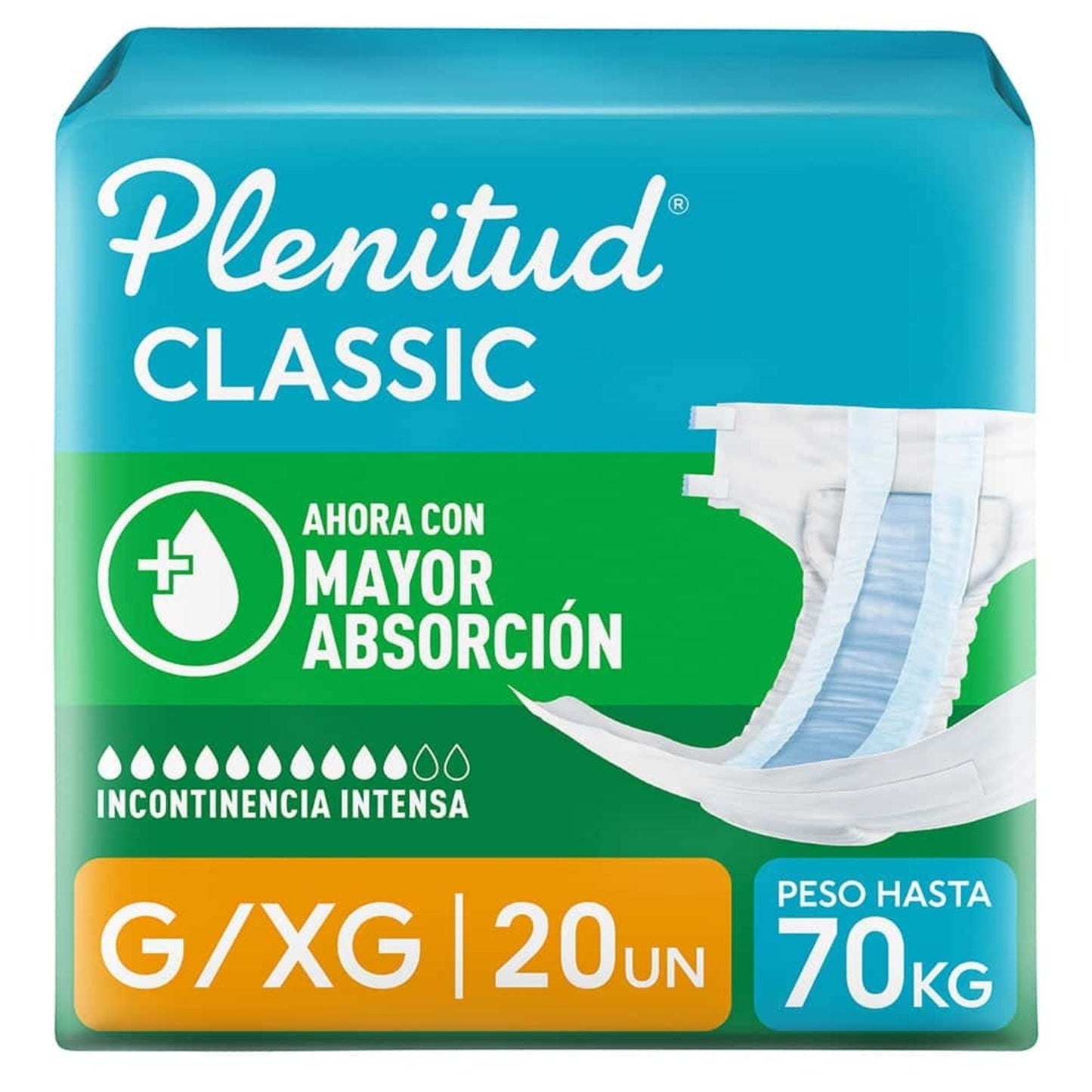 Pañal Adulto Plenitud Classic Talla G/XG x 20 un