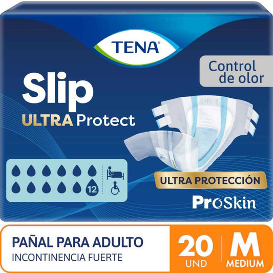 Pañal Adulto TENA Slip Ultra Talla M Incontinencia Fuerte x 20 un