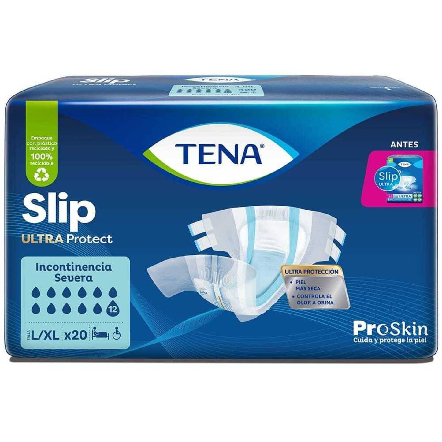 Pañal Adulto TENA Slip Ultra Talla L Incontinencia Fuerte x 20 un