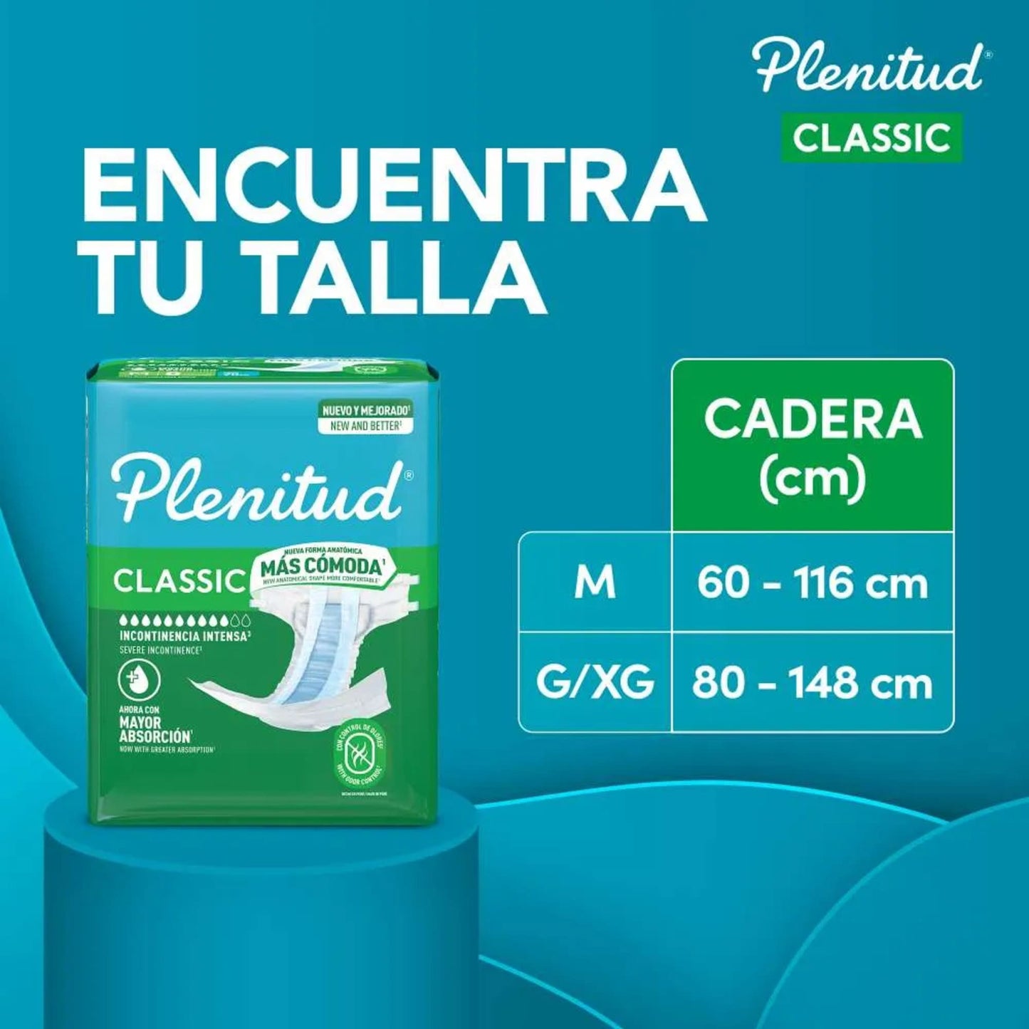 Pañal Adulto Plenitud Classic Talla M x 20 un