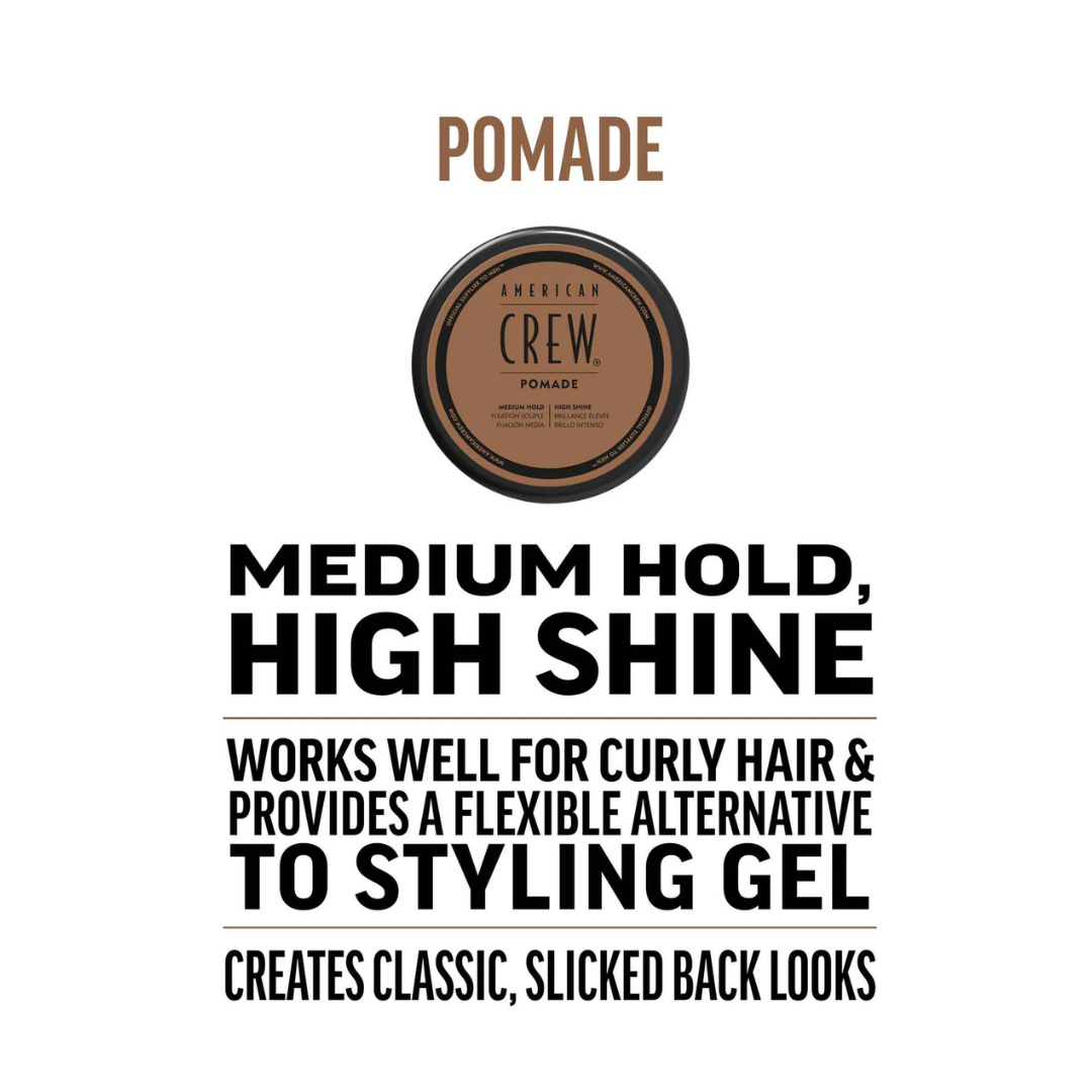 American Crew Pomade para Cabello de Fijación Media y Alto Brillo