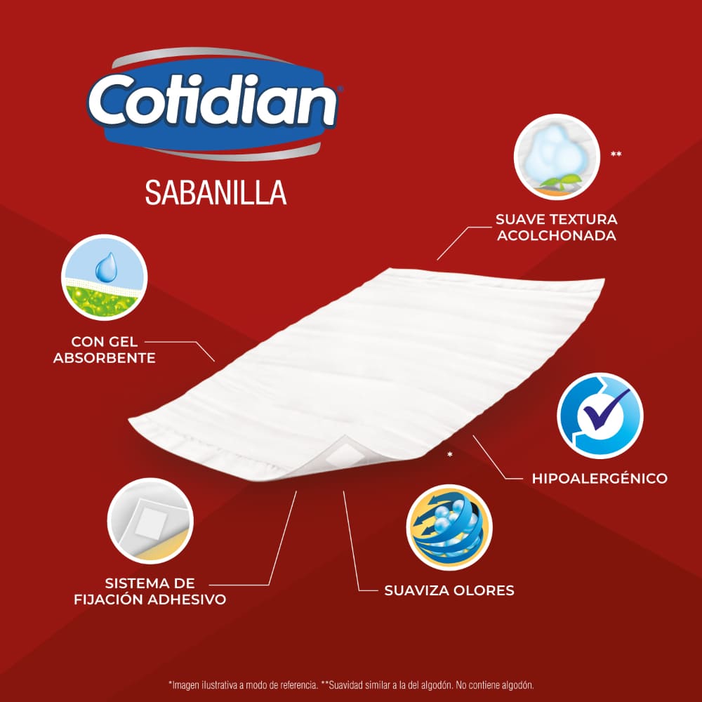Protector de Cama Cotidian Sabanilla 60x90 cm x 8 un