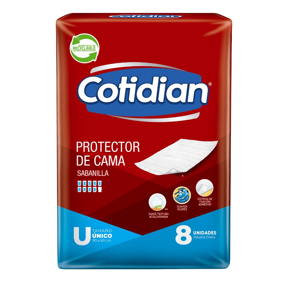 Protector de Cama Cotidian Sabanilla 60x90 cm x 8 un